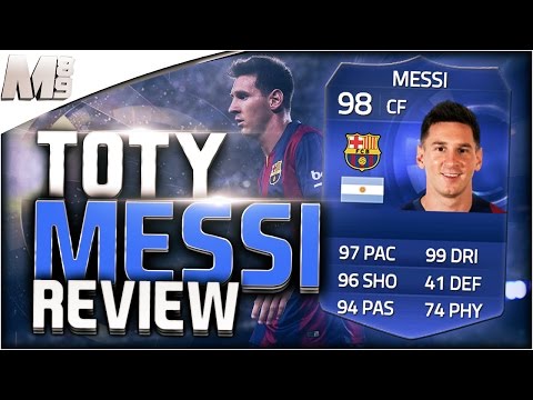 FIFA 15 UT - TOTY MESSI || FIFA 15 Ultimate Team 98 TOTY Player Review + In Game Stats