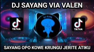 Download lagu DJ SAYANG VIA VALEN BREAKBEAT || SAYANG OPO KOWE KRUNGU JERITE ATIKU VIRAL TIKTOK TERBARU 2023 mp3