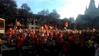 preview picture of video 'Soignies Fin du match. Belgique Russie 22 Juin 2014'