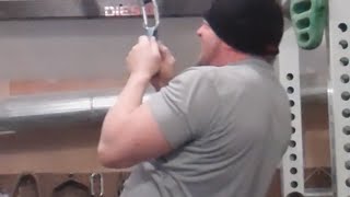 Back and Grip Strength:  10 Pull-ups on (IMP) IronMind Cordura Wrap