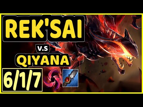 SKEANZ (REK'SAI) vs QIYANA - 6/1/7 KDA JUNGLE CHALLENGER GAMEPLAY - EUW
