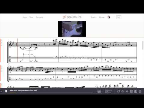 Mike Stern with Miles Davis 1991 Solo