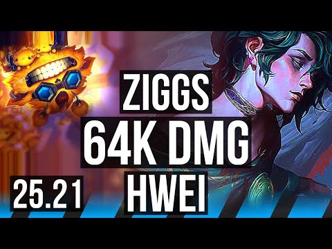 ZIGGS vs HWEI (MID) | 64k DMG, 8/2/16 | EUW Master | 25.21