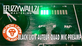 Video thumbnail for Black Lion Auteur Quad Mic Preamp Review by Fuzzywallz Mastering