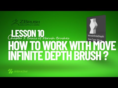 How to Work with Move Infinite Depth Brush in Zbrush? | Lesson 10 | Chapter 2 | Zbrush 2021.5 Course