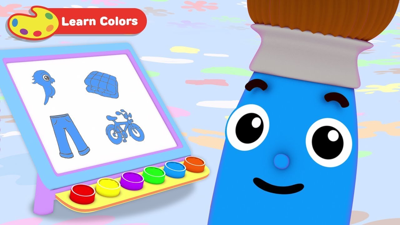 Learn Colors with Petey Paintbrush | Early Learning Videos for Baby Brain Development & Education