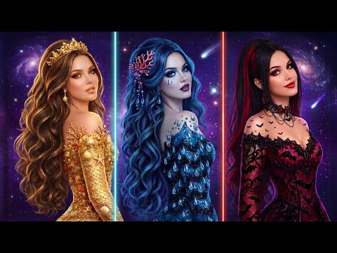 FROM OCEAN BEAUTY TO GOTHIC QUEEN 🐚🖤 Dark Magical Makeover!