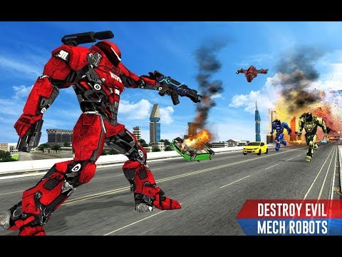 Flying US Police Bike Transform Robot Bike Games - Car Android Gameplay