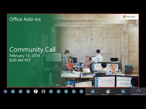 Office Add ins community call February 2019
