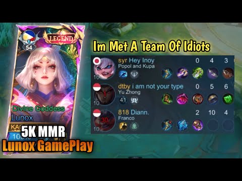 EPIC COMEBACK!! LUNOX SOLO RANK HARD CARRY GAMEPLAY - 5K MMR LUNOX AT STAKE