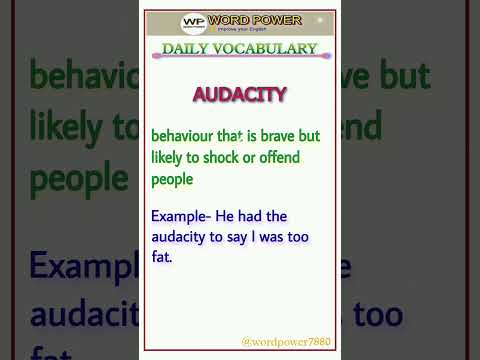 Audacity meaning #shorts #youtubeshorts #shortvideo #vocabulary #ytshort #english #yt #vocab #word