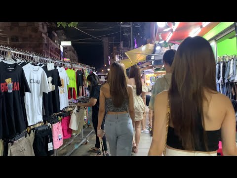Passeio a pé pelo mercado noturno Huai Khwang | Bangkok Tailândia