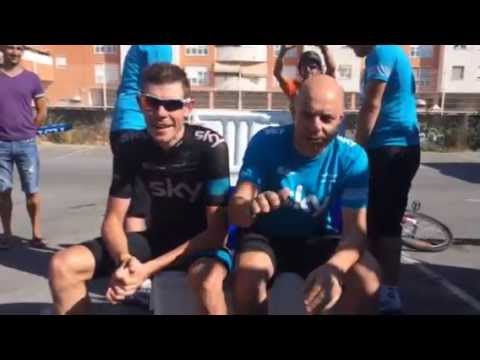 Sir Dave Brailsford and Luke Rowe take the Ice Bucket Challenge!