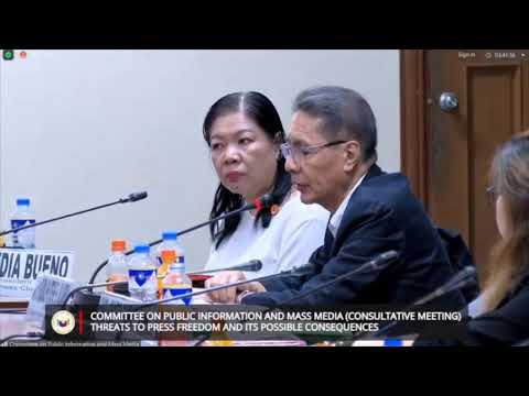 LIVE Pagdinig ng Senado hinggil sa mga banta sa press freedom at posibleng epekto nito