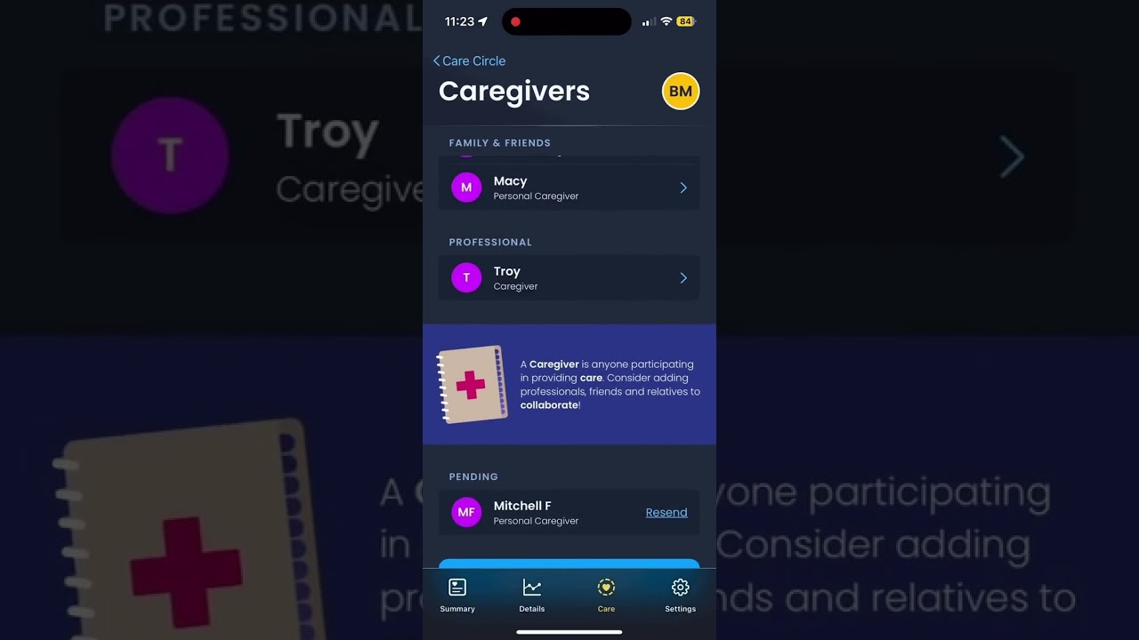 Managing Caregivers