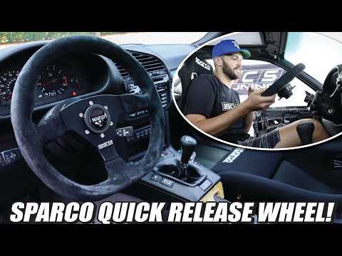 THE E36 M3 INTERIOR DESPERATELY NEEDED THIS! (Sparco Quick Release Steering Wheel Install)