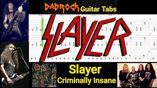 Criminally Insane - Slayer - Guitar + Bass TABS Lesson