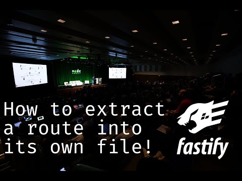 How to extract a route into its own file in Fastify!