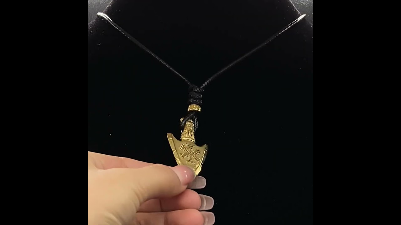 Viking Valknut Arrow Pendant Gold Titanium Steel Compass Necklace Domineering Couple Jewelry