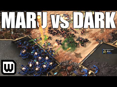Starcraft 2 Clash of the Titans! Maru (Terran) vs Dark (Zerg)
