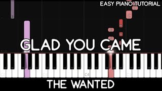 The Wanted - Glad You Came (Easy Piano Tutorial)