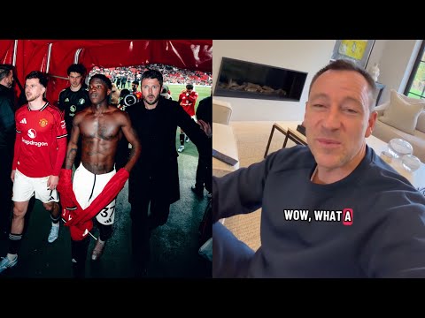 John Terry reacts to Michael Carrick & Manchester United destroying Man City 