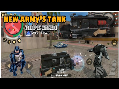 New Army's Tank in Rope Hero Vice Town  ||  rope hero me aaya new army tank  ||  rope hero vice town