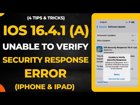 How to Fix Unable To Verify Security Response Problem On iOS 16.4.1(a)