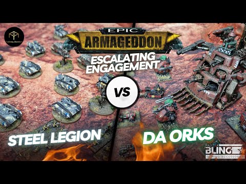 Epic Armageddon - Escalating Engagement Narrative Battle Report - Orks vs Steel Legion 4000pts