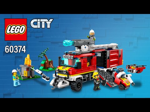 LEGO® City Fire Command Truck (60374)[502 pcs] Step-by-Step Building Instructions @TopBrickBuilder