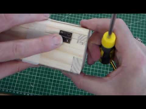 Upcycled Box Project part 8 fitting hinges