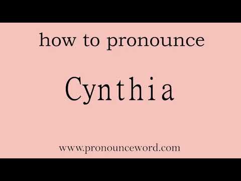 pronounce word:how to pronounce the english word  Cynthia (correct!).