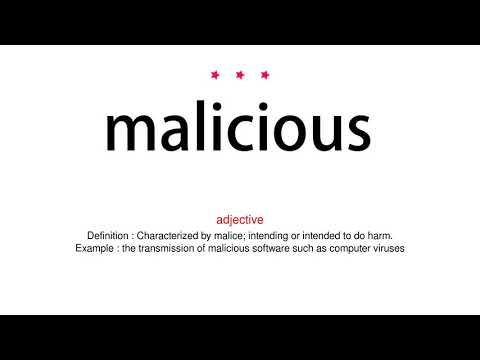 How to pronounce malicious - Vocab Today