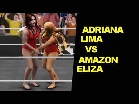 WWE 2K17 Adriana Lima vs Amazon Eliza - Baywatch Iron Woman