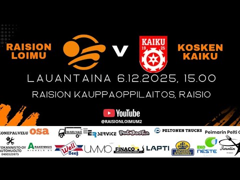 Miesten 2-sarjaa: Raision Loimu vs Kosken Kaiku