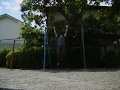 20 Muscle ups,55 Dips,Chin up Hold 逆手マッスルアップ20回、ディップス55回、懸垂ホールド