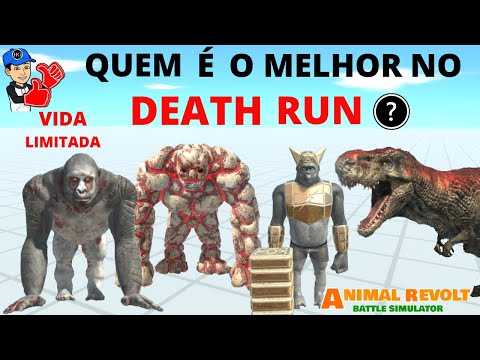 Quem é o Melhor dos 4 Death Run com Vida Limitada   Animal Revolt Battle Simulator