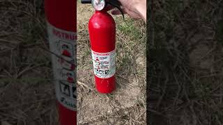 Testing a partially empty Kidde fire extinguisher