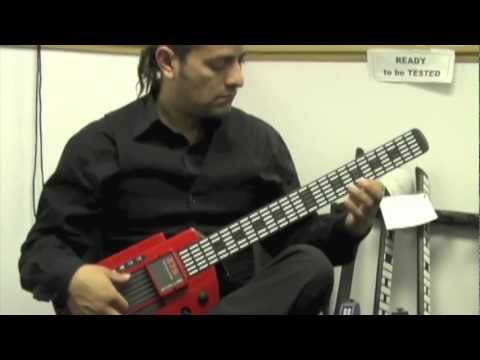 David Moldanado plays a Starr Labs Ztar Z7S MIDI Guitar controller