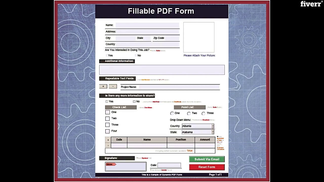 Convert Files - create adobe livecycle dynamic fillable PDF form with javascript