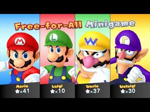 Mario Party 10 - Mario vs Luigi vs Wario vs Waluigi - Chaos Castle
