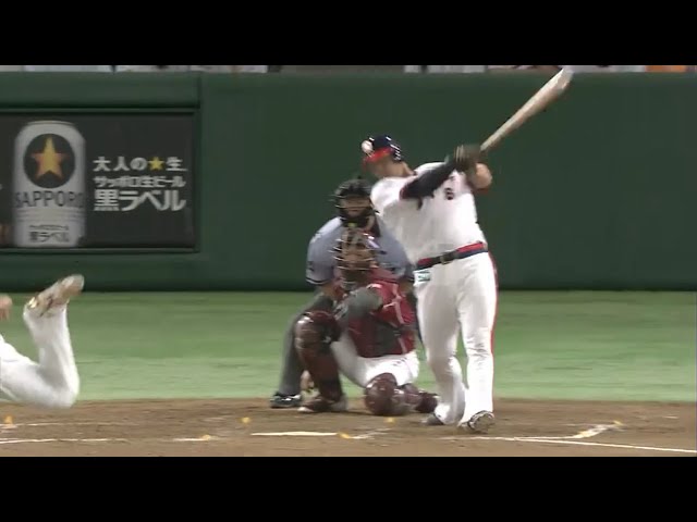 【3回裏】ファイターズ・中田 文句なし!! 大観衆の待つ左中間スタンドへ3試合連続アーチ!! 2016/8/30 F-E
