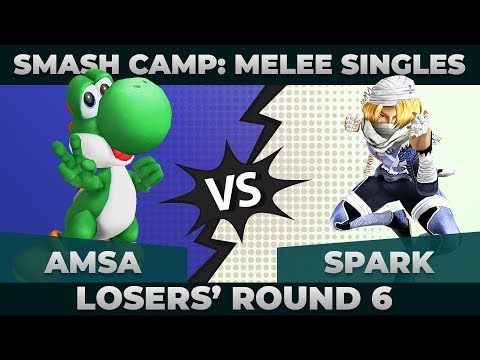 aMSa vs Spark - Losers' Round 6: Melee Singles Top 48 - Smash Camp 2019 | Yoshi vs Sheik