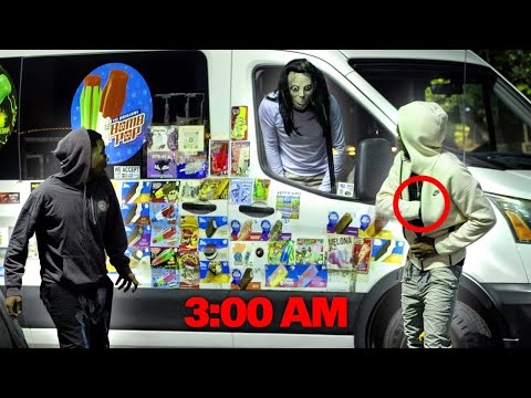 Ice Cream Truck At 3 AM In The HOOD Prank! (GONE WRONG)