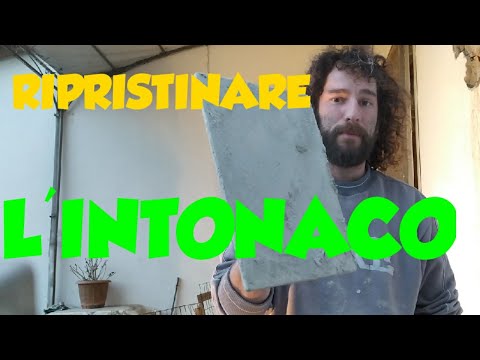 Come ripristinare l'intonaco con malta bastarda (calce e cemento) || Fai da te...se ti riesce