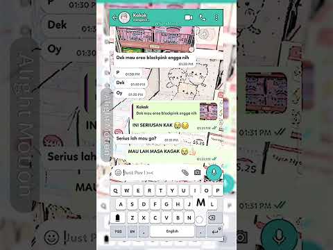 POV KAKAK NAWARIN OREO BLACKPINK || pov whatsmock fake chat || #whatsmock #fypシ #oreoblackpink