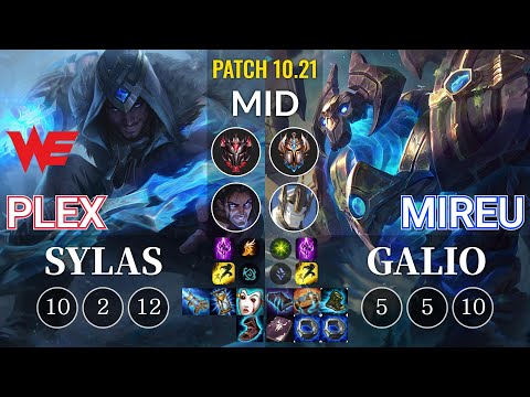 WE Plex Sylas vs Mireu Galio Mid - KR Patch 10.21