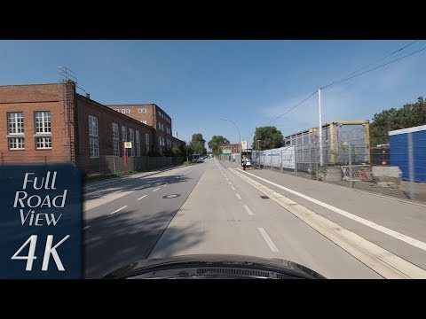 Hamburg, Germany: Billbrook/Rothenburgsort, Ausschläger Allee - 4K (UHD/2160p/60p)