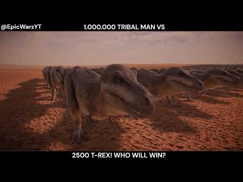 1.000.000 TRIBAL MAN VS 2500 T-REX