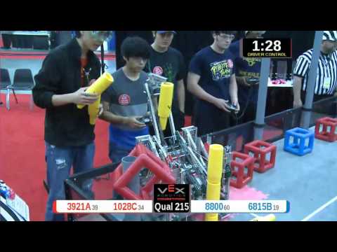 2015 VRC Engr Q215 - 3921A 1028C vs 8800 6815B - 56 to 39 - VEX Worlds 2015 - Engineering Division